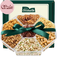 Nuts Gift Basket - with a Variety of Freshly Roasted Nuts - Beautifully Packaged