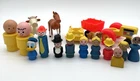 Vintage Fisher Price Little People Mixed Lot of Figures and Vehicles 17 PCs