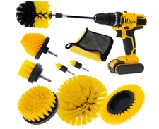 10 Pack All Purpose Drill Brush Attachment for Bathroom Grout Floor Tub Shower