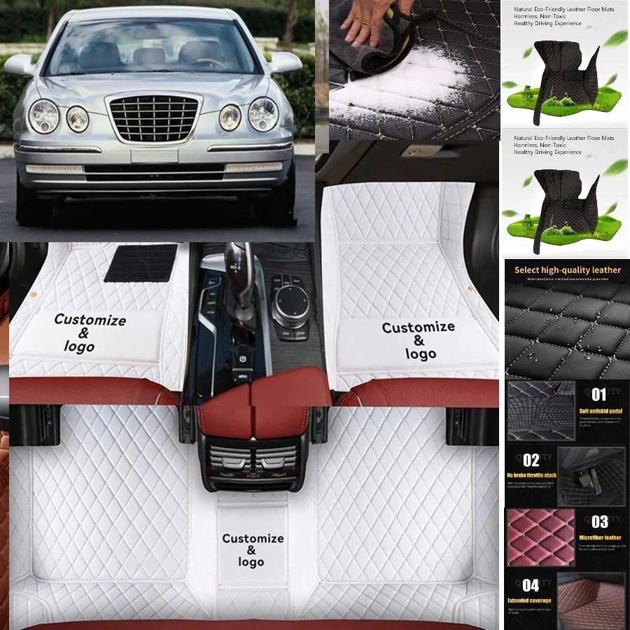 For Kia Amanti Car Floor Mats Custom Luxury Waterproof Auto Liners Carpets - Изображение 3 из 4