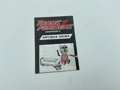 Transformers G2 1993 OPTIMUS PRIME instructions manual booklet EUROPE