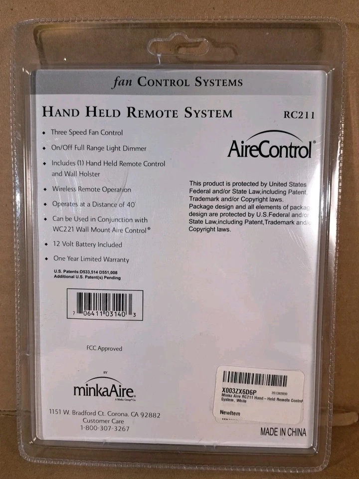 Minka Aire 211 Hand-Held Remote Control System - RC211 - Image 2 of 2