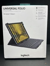 Logitech Universal Folio keyboard with Bluetooth 9-10inch All iPad / Android
