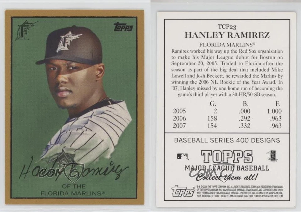 2008 Topps T205 Hanley Ramirez #TCP23 - Image 3 of 3