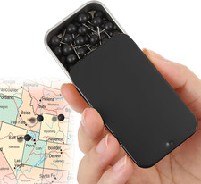 Black Push Pins,Small Round-Headed Map Pins, Home Offices and DIY Craft Projects