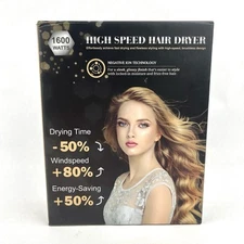 Nicebay By Whall DW-9041 Black 110000RPM Ultra High Speed BLDC Ionic Hair Dryer