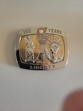 Vintage Sterling Treasury Statue of Liberty 100 Years of Liberty Belt Buckle