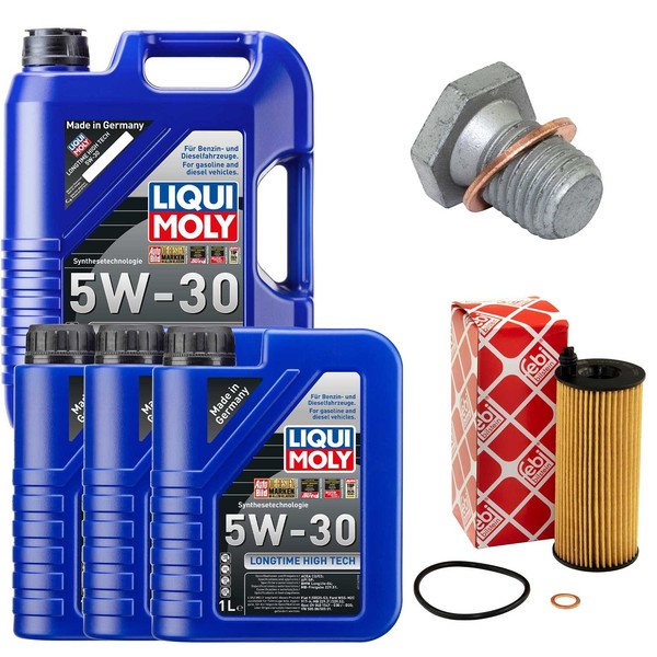MotoröL Filter Set 5W-30 Liqui Moly 8 Liter + Schraube FüR BMW 5Er 530D F10 F11-image
