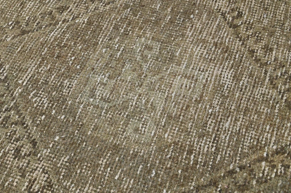 Alfombra de corredor turca vintage 2x9 pies lana anatolia hecha a mano pasillo Oushak BEIGE Foto 4 de 4