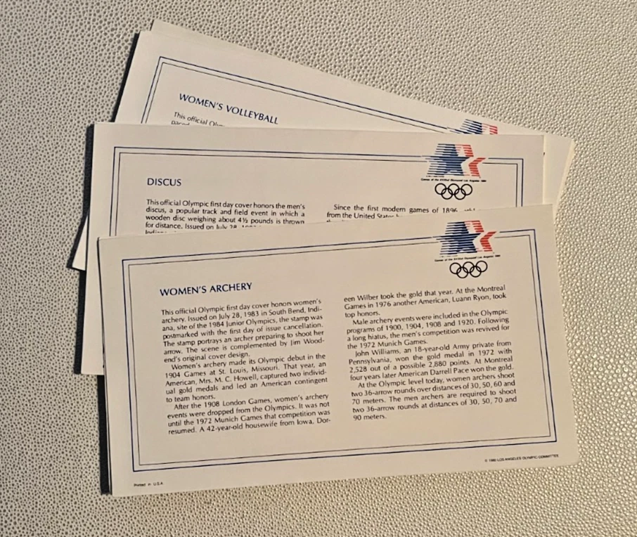 1984 Олимпийских игр 24 памятные конверты первого дня коробка коллекции - Изображение 4 из 4