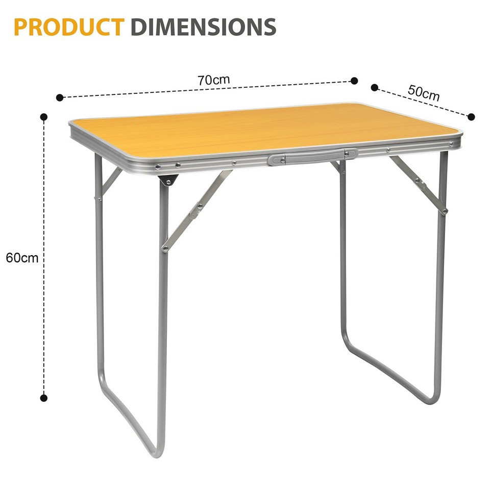 MDF PORTABLE INDOOR OUTDOOR WOODEN FOLDING DINING TABLE CAMPING PICNIC ...