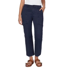 Well Worn Women's High-Rise Cargo Pants, Navy, Size 6/28