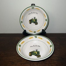 John Deere Gibson Set Of 2 Cereal Bowls 6.5"