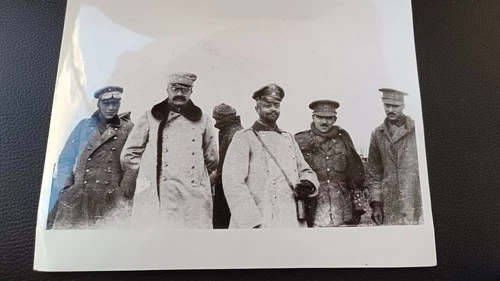 WW1 Photo: British (Hussars) & German Officers Together, Christmas Truce, 1914