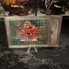 Xavier Worthy 2024 Panini Mosaic #285 Green Prizm RC NFL Debut PSA 10 Chiefs 