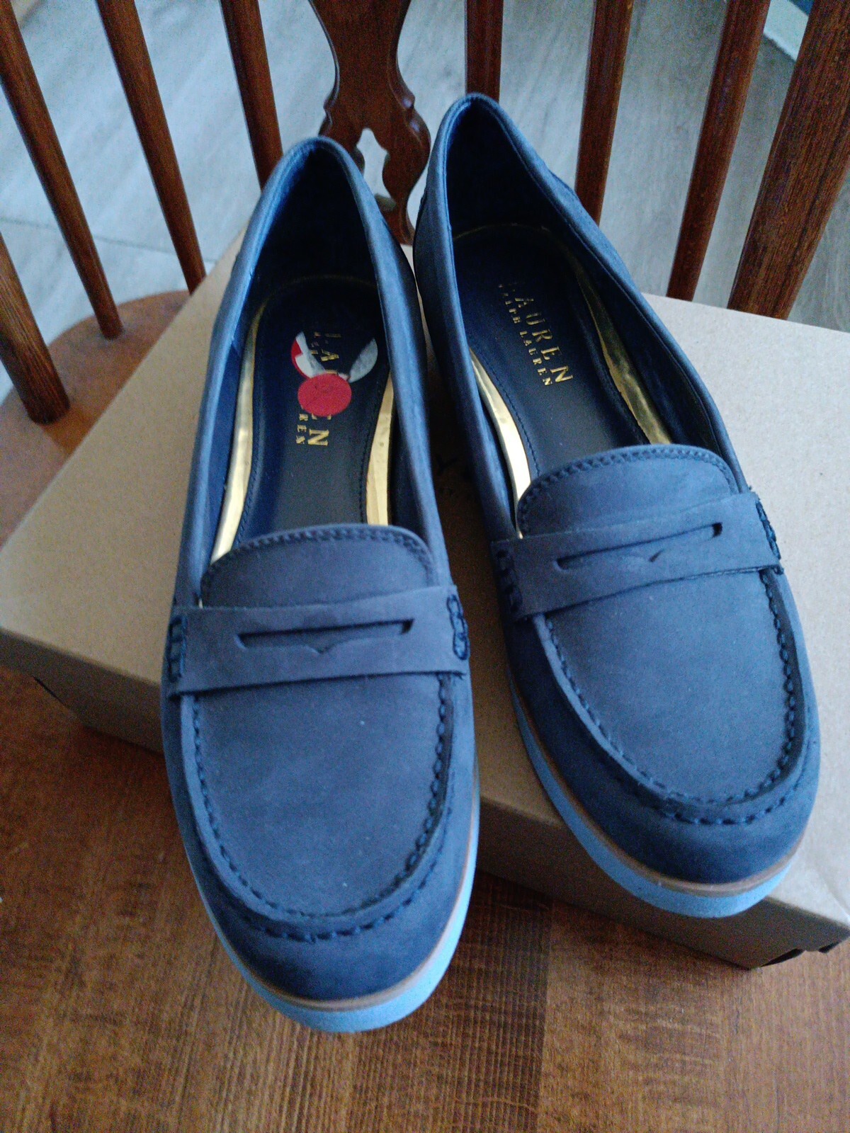 ralph lauren suede loafers womens