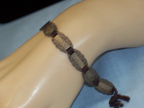 Vintage Sterlingsilber Vergissmeinnicht Anhänger Charm Medaille Armband am Band 9 Etiketten - Bild 5 von 5
