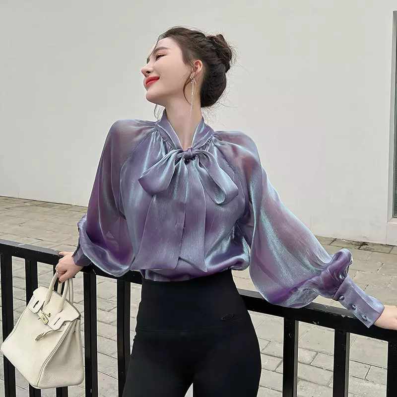 Tulle Over Blouse-