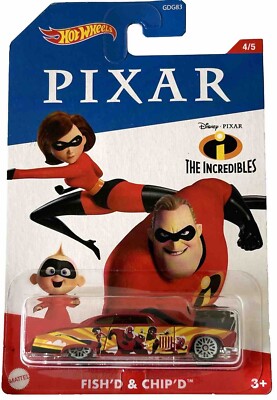 HOT WHEELS PIXAR INCREDIBLES FISH D & CHIP D