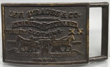 Levi Strauss And Co Original Riveted Belt Buckle Vintage Made In USA