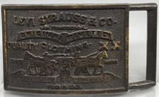Levi Strauss And Co Original Riveted Belt Buckle Vintage Made In USA 