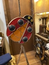 Vintage LADYBUG Outdoor Hanging Bird Feeder