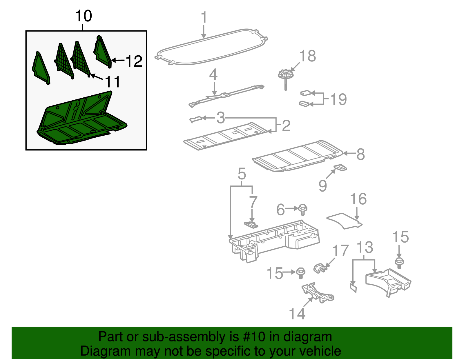 Genuine GM Compartment 19184718 eBay