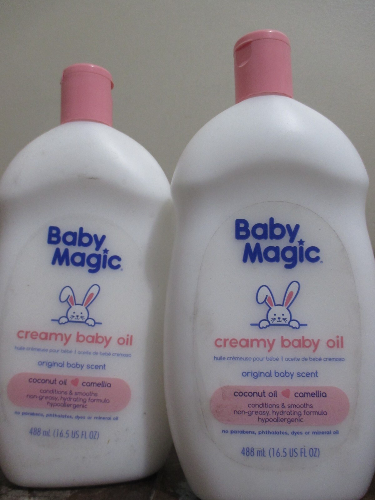 2x Baby Magic Creamy Baby Oil 16.5oz Original baby scent Discontinued