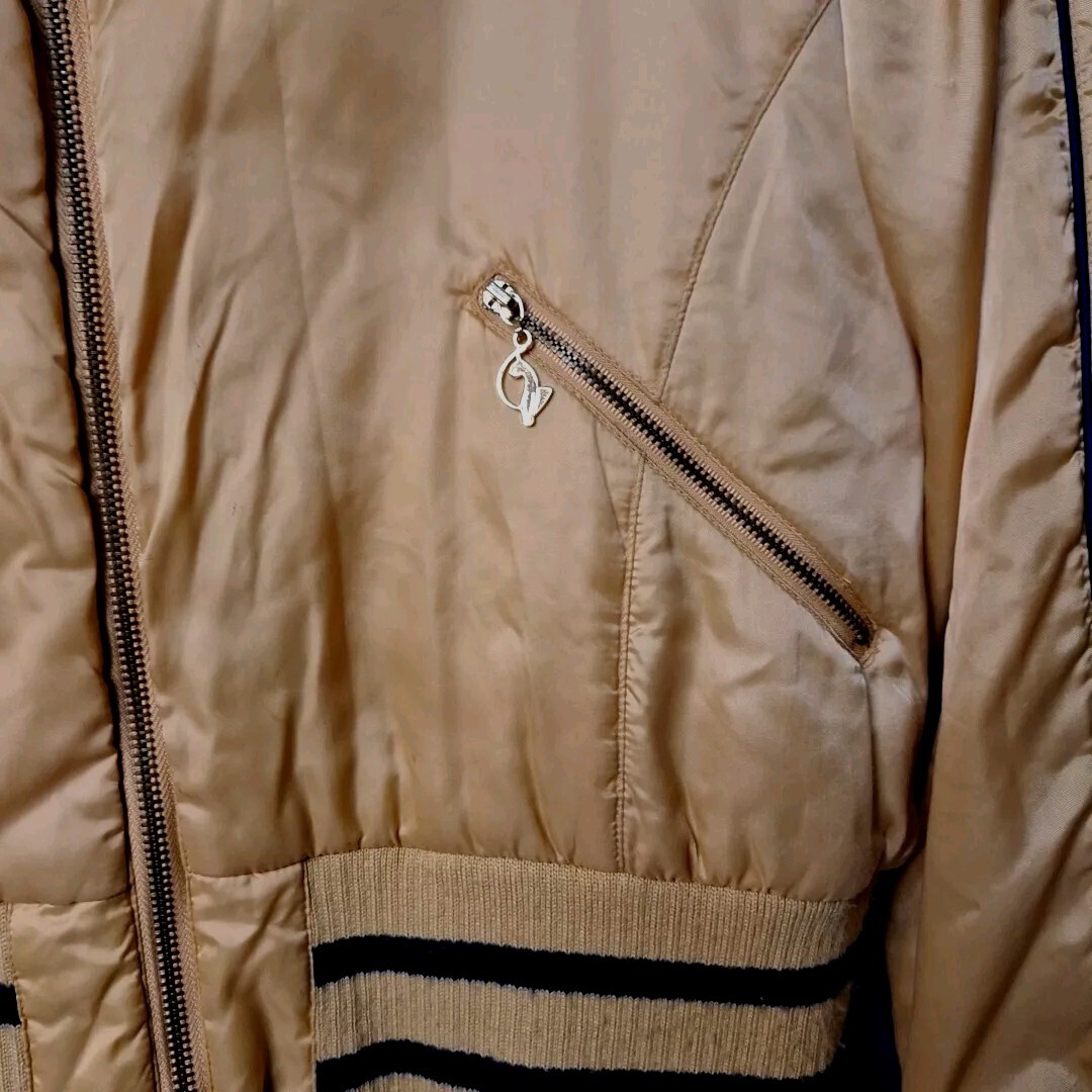 Vintage Y2K Baby Phat Gold Satin Bomber Jacket Large Logo Women's