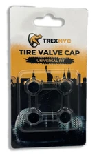 TrexNYC Tire Valve Caps , Universal Stem Covers for Cars, 4pcs, Black