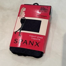 Spanx Women's Tight End Patterned Bodyshaping Tights Size B Charcoal NWT
