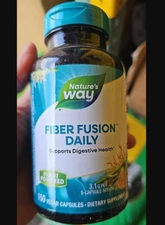 Nature's Way Fiber Fusion Daily Supplement, Digestive Support 150 Vegan Capsules