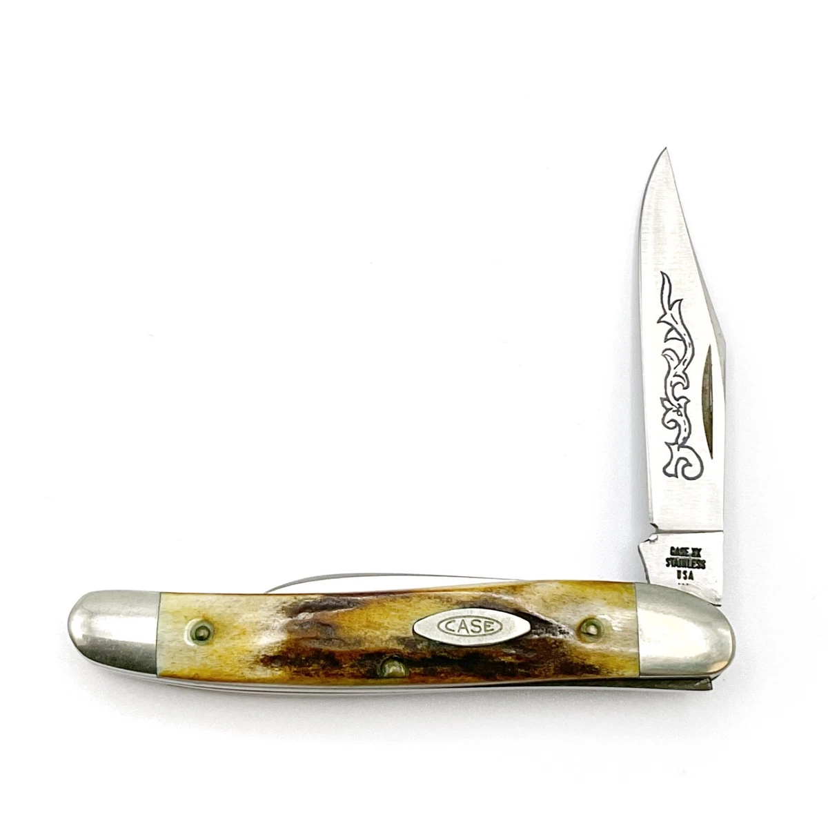 Case XX Stag/Antler Handle Blue Vintage Knives for sale | eBay