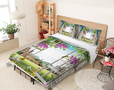 3D Butterfly Garden A2641 Bed Pillowcases Quilt Duvet Cover Set Queen King Amy