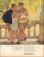 1960's Vintage ad for AT&T Bell System photo Baby bottle shoes  (07/02/22)