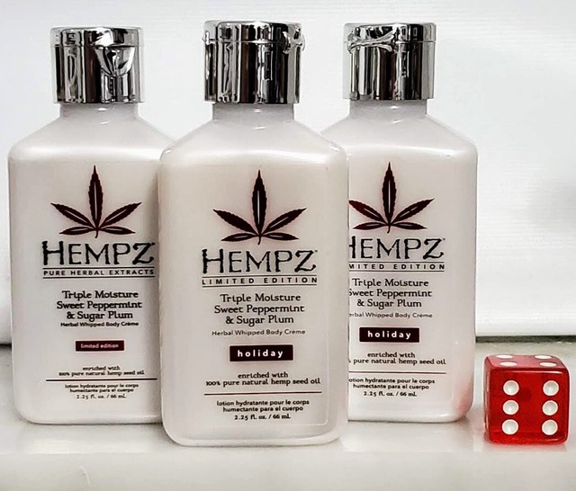 Hempz Sweet Peppermint & Sugar Plum Herbal Body Creme 2.25 oz Set of 3