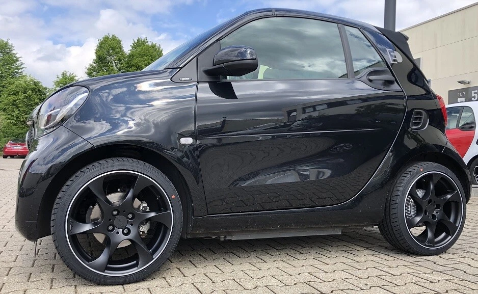 smart 453 Lorinser Speedy Alufelgen Kompletträder schwarz Falken fortwo forfour - Bild 4 von 4