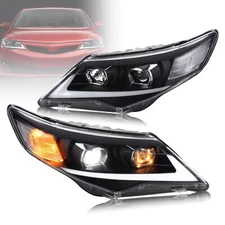 VLAND LED DRL Projector Headlights Assembly For Toyota Camry 2012 2013 2014 Pair