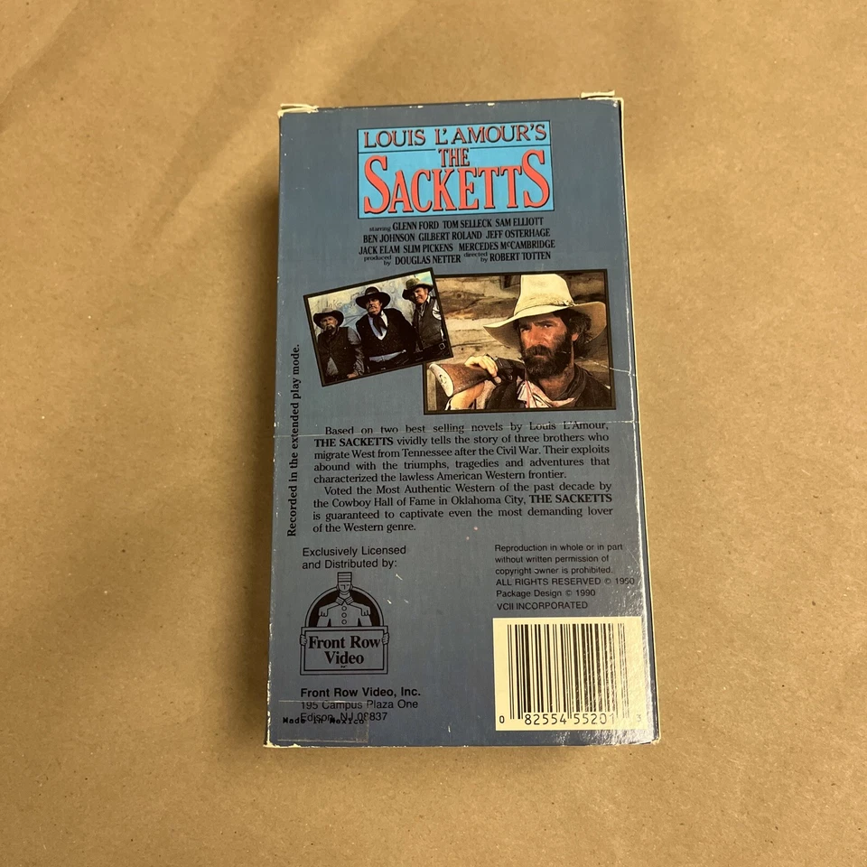 Louis L’Amour’s The Sacketts VHS, Tom Selleck , Glenn Ford, Sam Elliott Foto 3 de 4