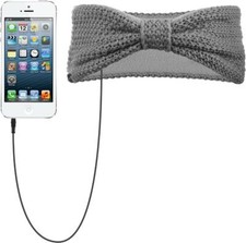 Kitsound gestrickte Schleife Audio Stirnband mit integriertem Kopfhörer Lautsprecher – Bild 2