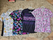 4 Women's Scrub Tops - all size S