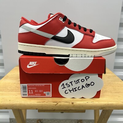 Nike Dunk Low Chicago Split Men s Size 11 DZ2536-600 Red Black Authentic NEW