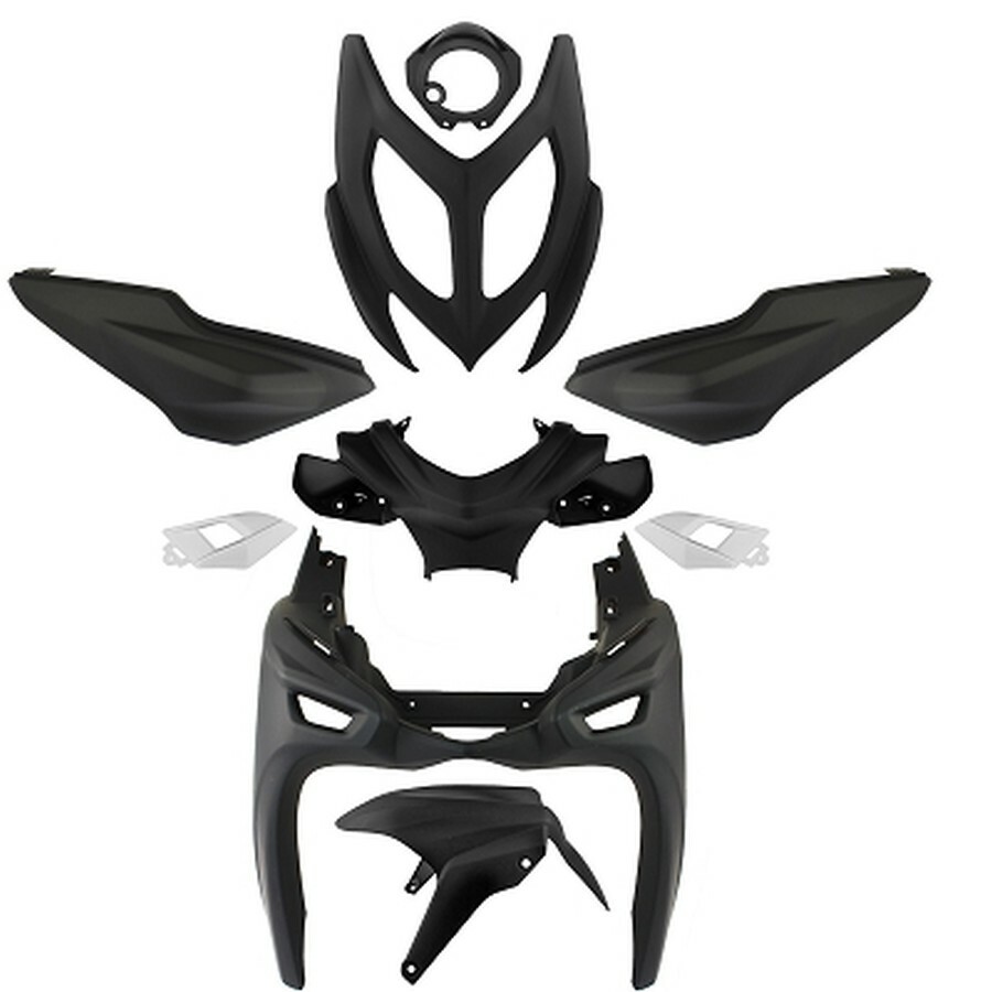 Kit Carena 7 Pezzi Per Aerox 2013 - Nero Opaco Satinato | Completo Di 9 Componenti - Foto 7