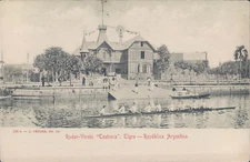 ARGENTINA Ruder Verein Teutonia tigre litho PC 1900s