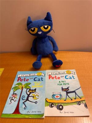 Kohls Pete the Cat Plush Stuffed Animal I Can Read! Book By James Dean 