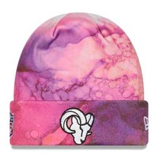 Los Angeles Rams NE Pink 2022 NFL Crucial Catch Knit Hat