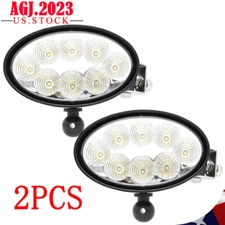 2x 40W Oval LED Work Lights Flood For John Deere Case IH Tractor Waterproof