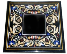 18" Marble Dining Coffee Corner Center inlay Table Top antique Mosaic o134