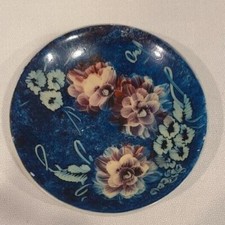Plato Floral Miniatura Porcelana Ushuaia Lozadur Para Colgar Hecho en Argentina