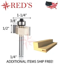 Tideway Carbide Pro LC16040804 1/2"X 3/8 Slot with Bearing 1/4" shank router bit